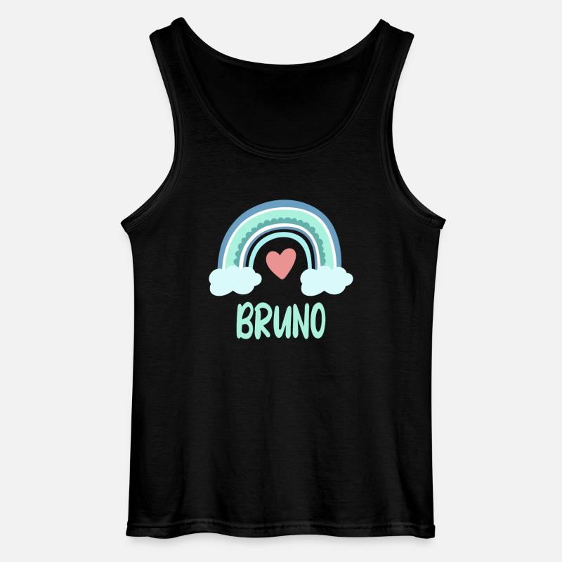 Bruno Name Regenbogen Baby - Gildan Männer Tank Top - Schwarz