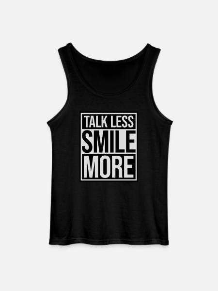 talk less smile more - Gildan Men’s Tank Top - black