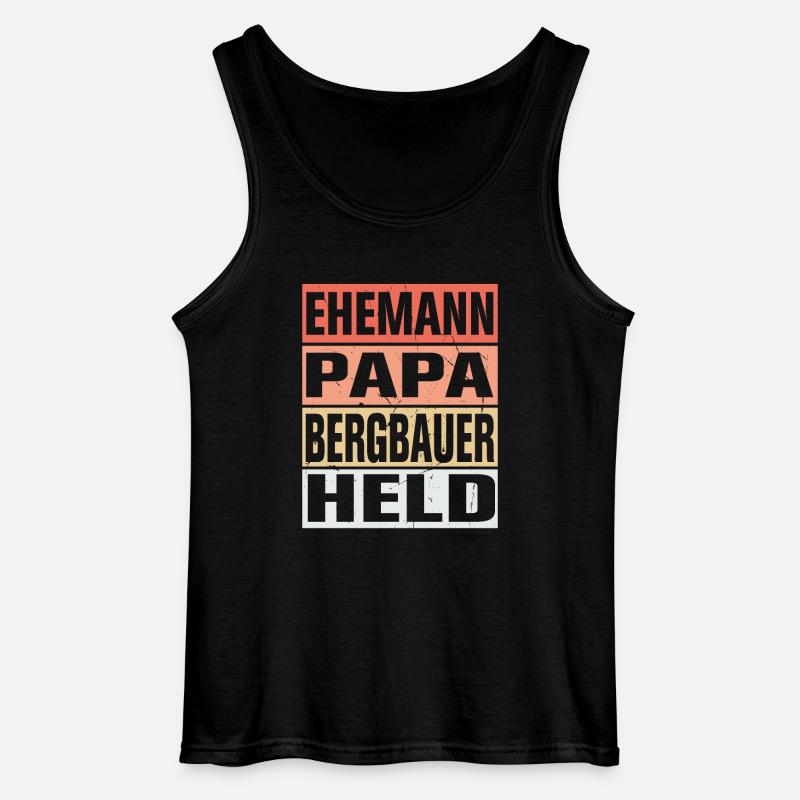 Bergbauer Vater Ehemann Held - Gildan Männer Tank Top - Schwarz