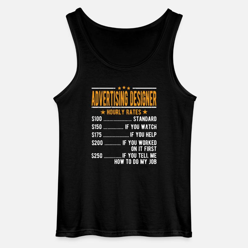 Werbedesigner Stundenlohn - Gildan Männer Tank Top - Schwarz