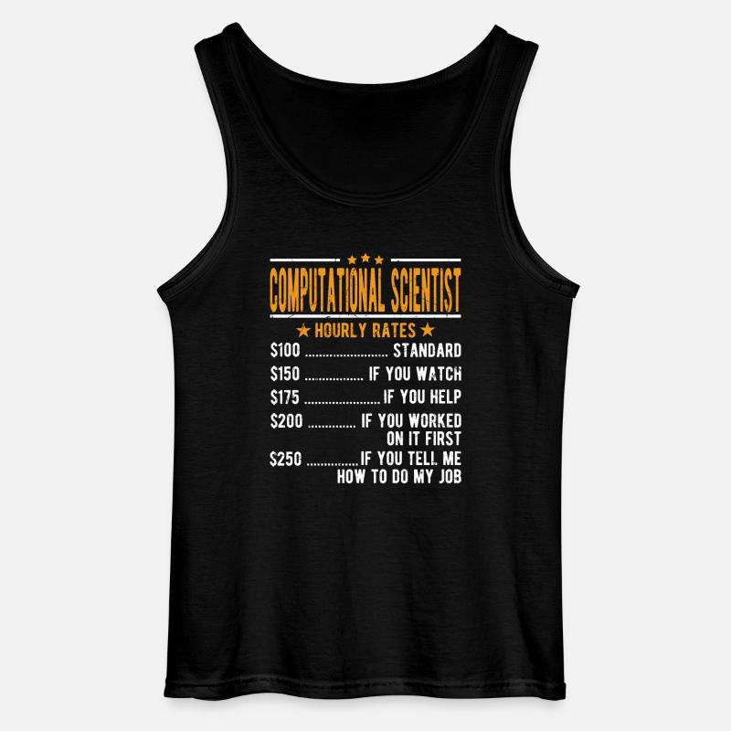 Computer scientist Hourly wage - Gildan Men’s Tank Top - black