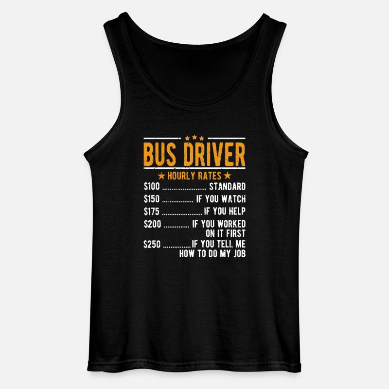 Busfahrer Stundenlohn - Gildan Männer Tank Top - Schwarz