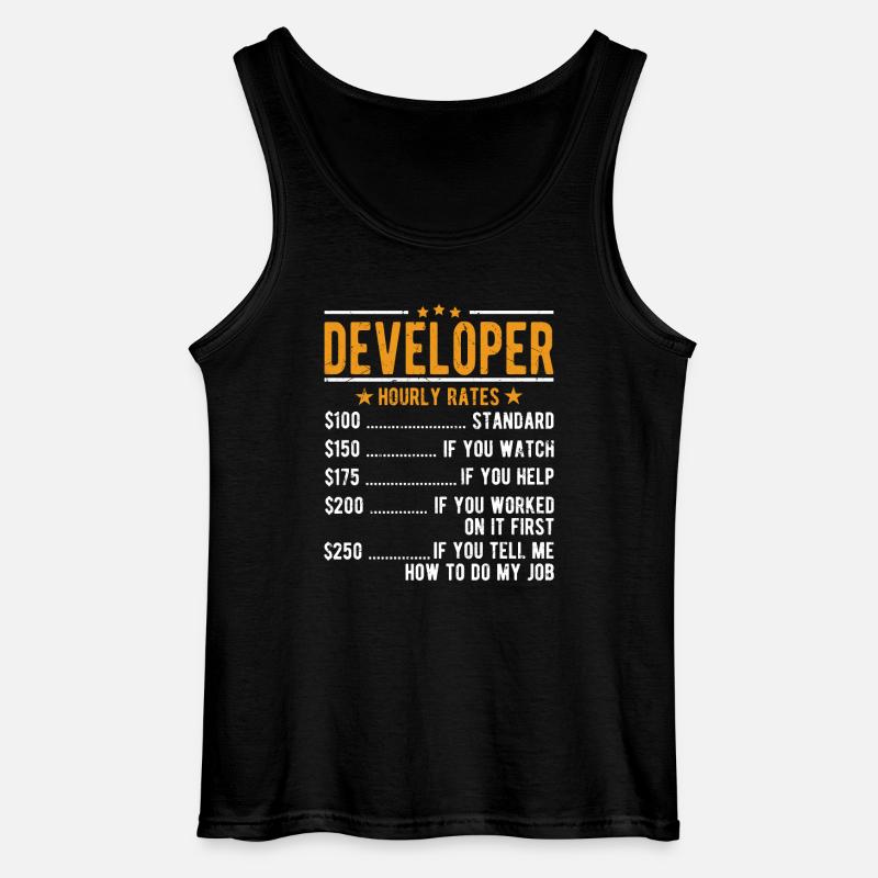 Entwickler Stundenlohn - Gildan Männer Tank Top - Schwarz