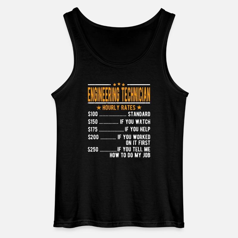 Engineering technician hourly wage - Gildan Men’s Tank Top - black