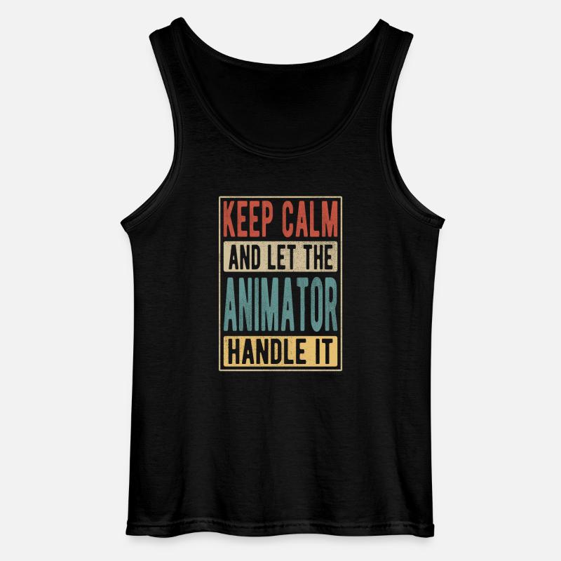 Animator Retro Gift - Gildan Men’s Tank Top - black