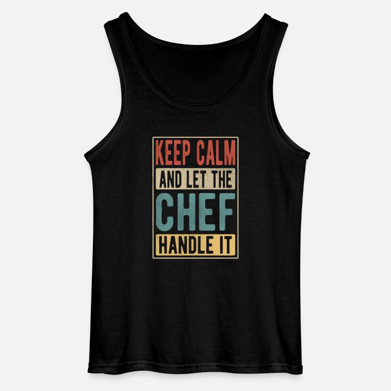 Chef Retro Gift - Gildan Men’s Tank Top - black