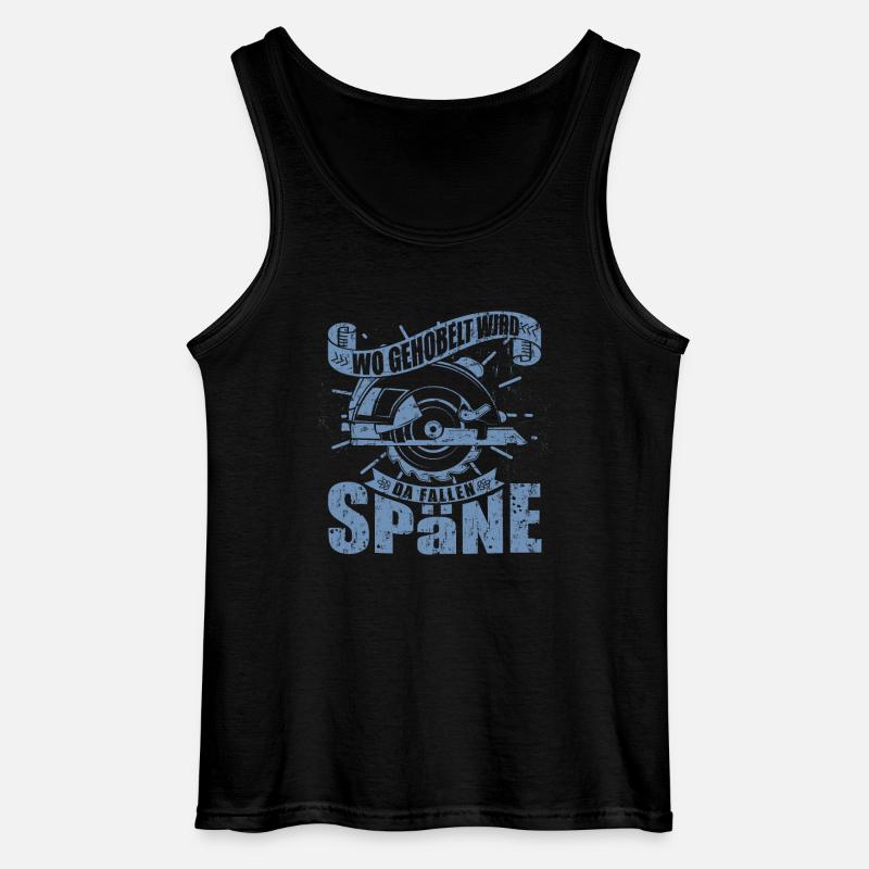 Wo gehobelt wird fallen Späne - Gildan Männer Tank Top - Schwarz