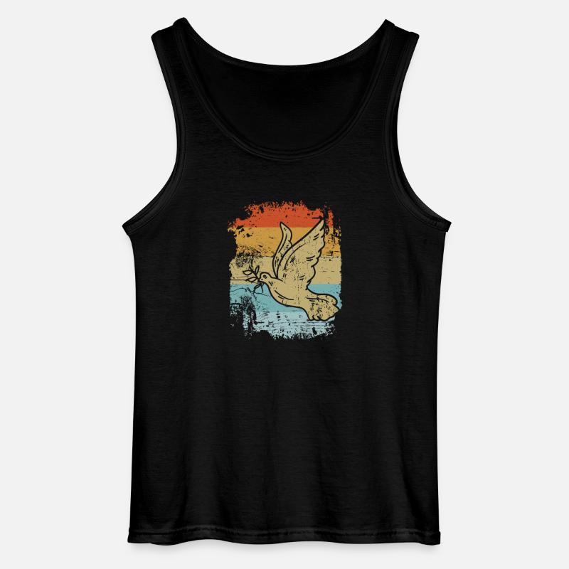 Taube Retro Taubenzüchter - Gildan Männer Tank Top - Schwarz