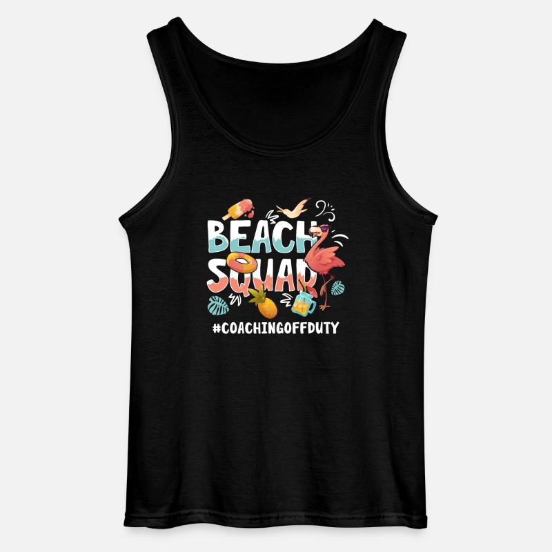 Coaching Vacation Beach Group - Gildan Men’s Tank Top - black