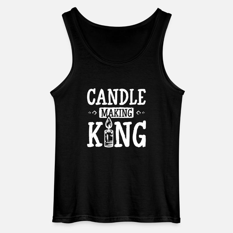 Candle making king - Gildan Männer Tank Top - Schwarz