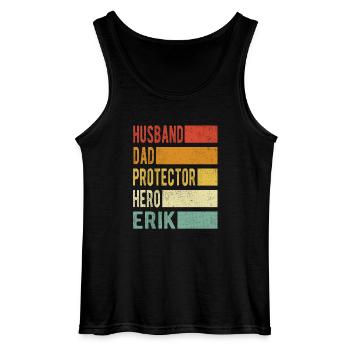 Erik Name Papa Geschenk - Gildan Männer Tank Top - Schwarz - Vorne - AI Model Male 185 dark (185cm)