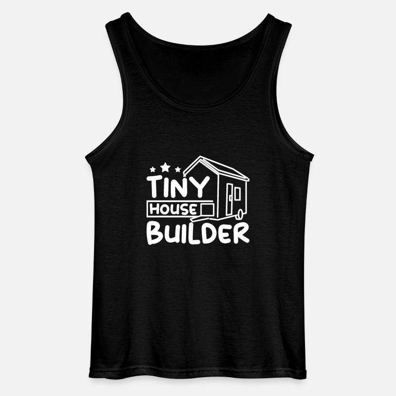 Tiny house builder - Gildan Men’s Tank Top - black