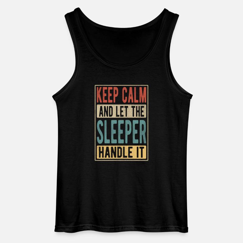 Sleeper Retro Geschenk - Gildan Männer Tank Top - Schwarz