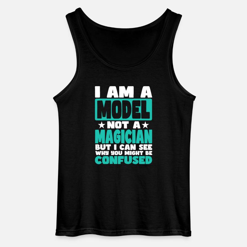 Modell - Gildan Männer Tank Top - Schwarz