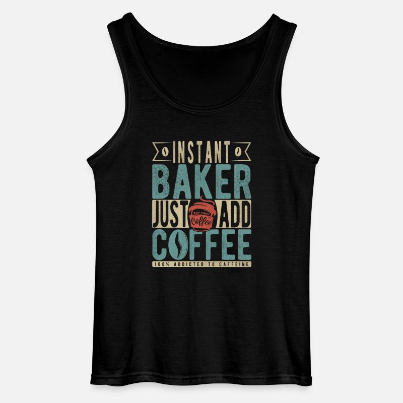 Instant-Bäcker einfach Kaffee hinzufügen - Gildan Männer Tank Top - Schwarz