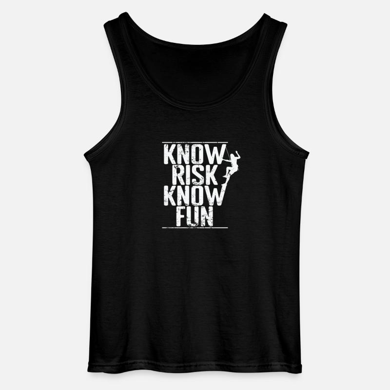 Know Risk Know Fun Bouldering - Gildan Men’s Tank Top - black