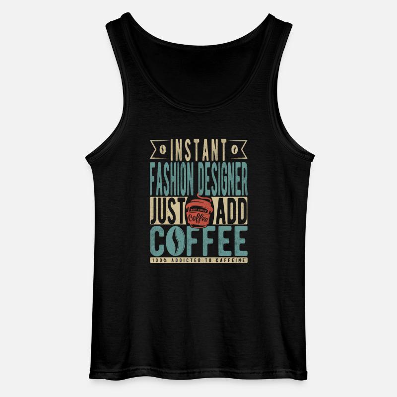 Instant-Modedesigner fügen einfach Kaffee hinzu - Gildan Männer Tank Top - Schwarz