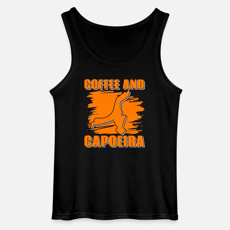 Kaffee und Capoeira - Gildan Männer Tank Top - Schwarz