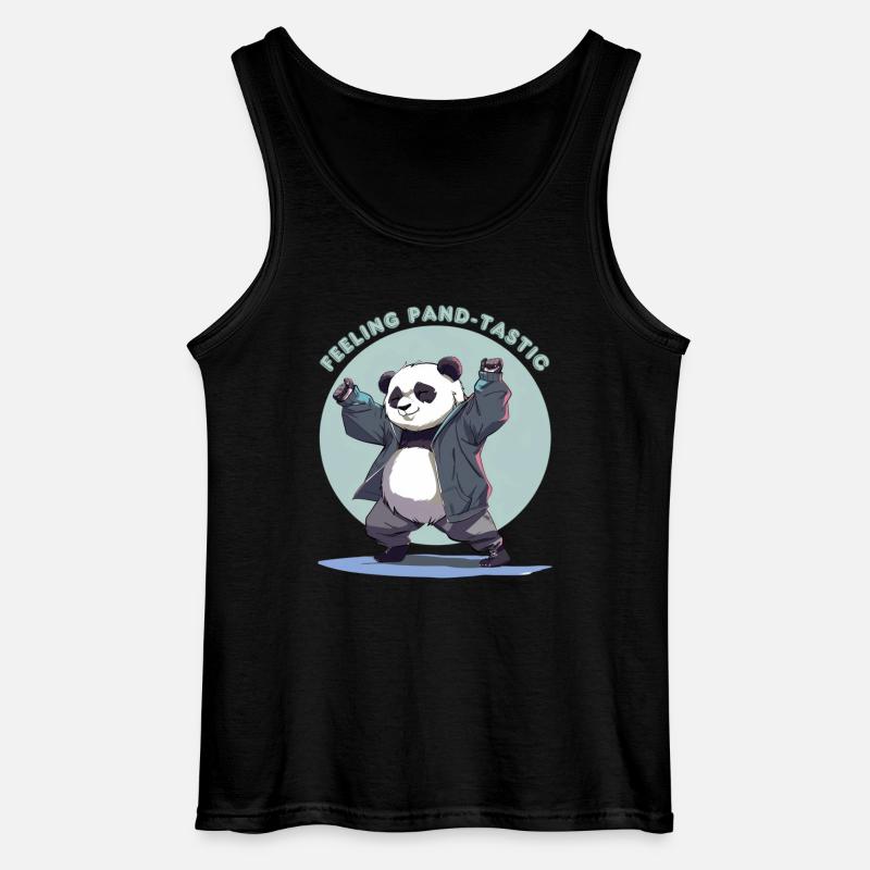 Feeling Pand- dastic - Gildan Männer Tank Top - Schwarz