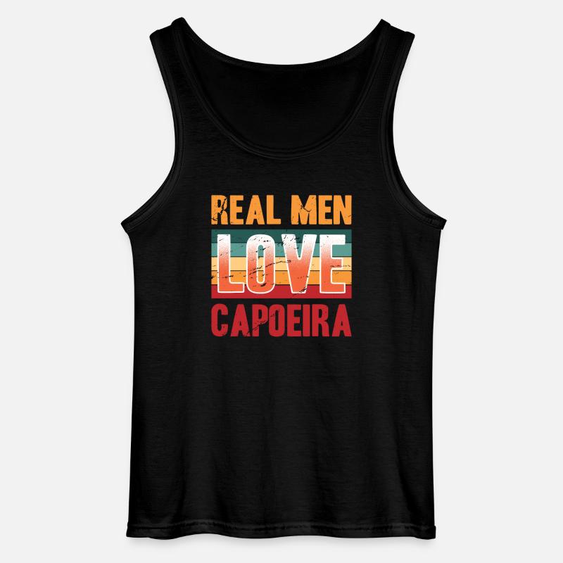 Echte Männer lieben Capoeira - Gildan Männer Tank Top - Schwarz