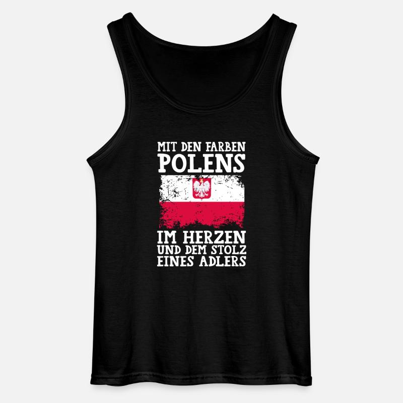 Pole Polnisch Polen - Gildan Männer Tank Top - Schwarz
