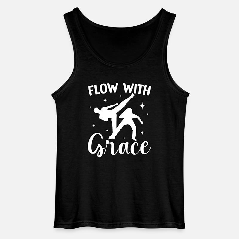 Mit Anmut fließen - Gildan Männer Tank Top - Schwarz