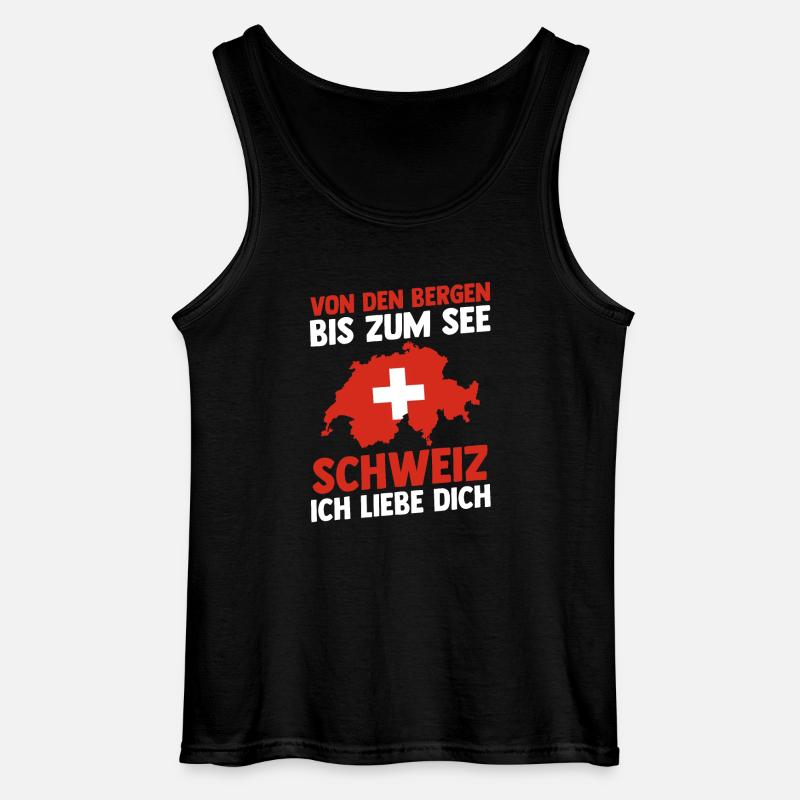 Schweizer Schweiz - Gildan Männer Tank Top - Schwarz