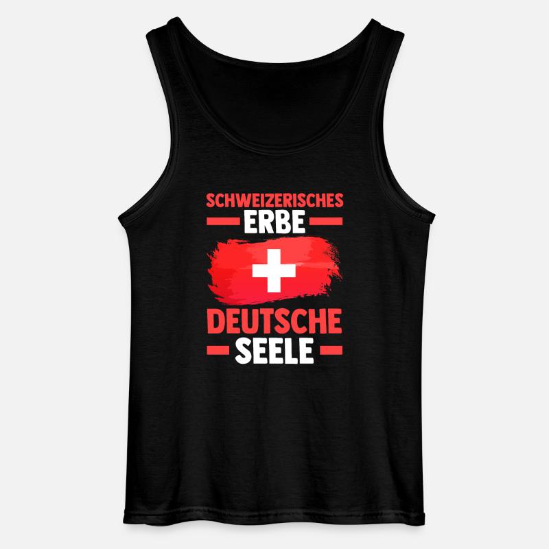 Schweizer Schweiz - Gildan Männer Tank Top - Schwarz