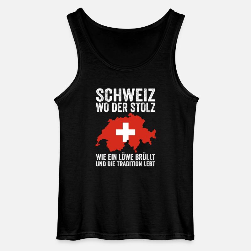 Schweizer Schweiz - Gildan Männer Tank Top - Schwarz