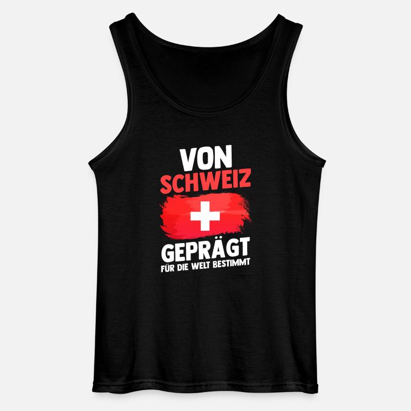 Schweizer Schweiz - Gildan Männer Tank Top - Schwarz