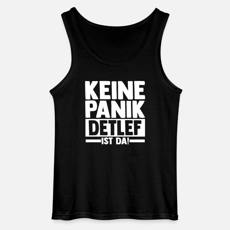 First name Detlef - Gildan Men’s Tank Top - black
