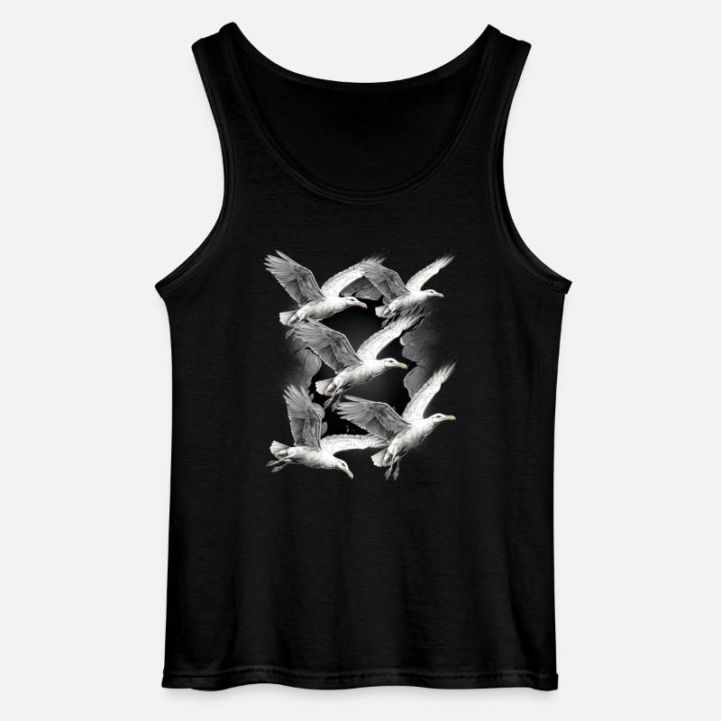 Möwen Möwe Maritim Seevögel - Gildan Männer Tank Top - Schwarz