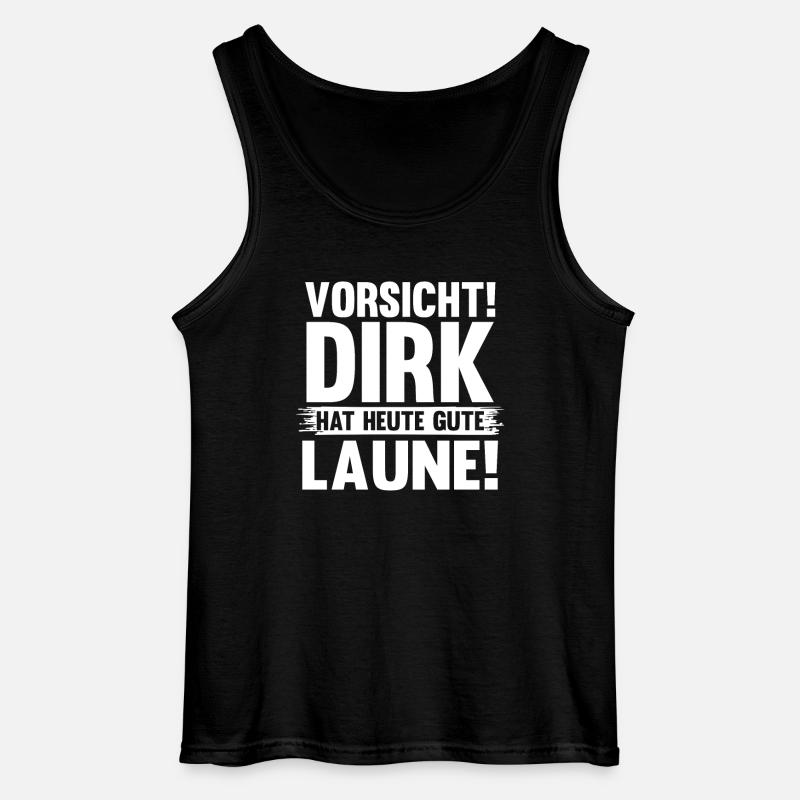 First name Dirk - Gildan Men’s Tank Top - black