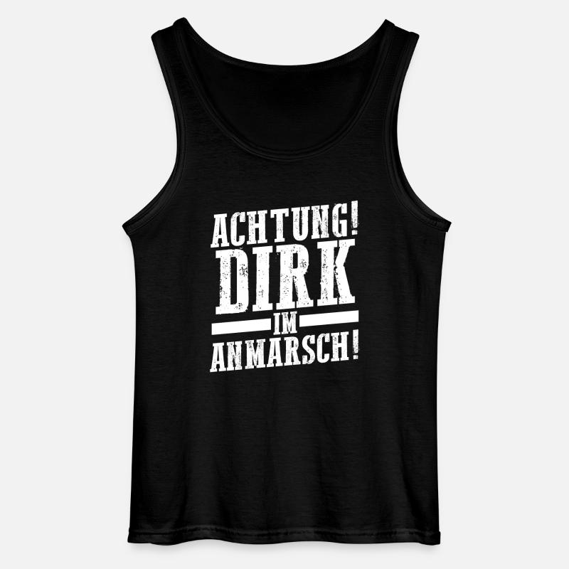First name Dirk - Gildan Men’s Tank Top - black