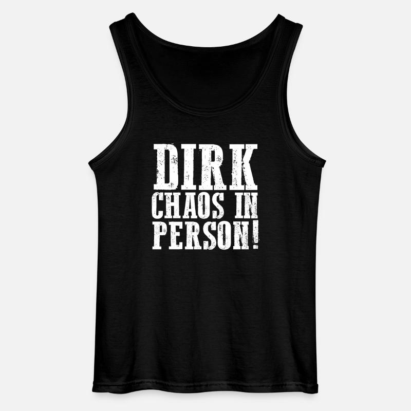 First name Dirk - Gildan Men’s Tank Top - black