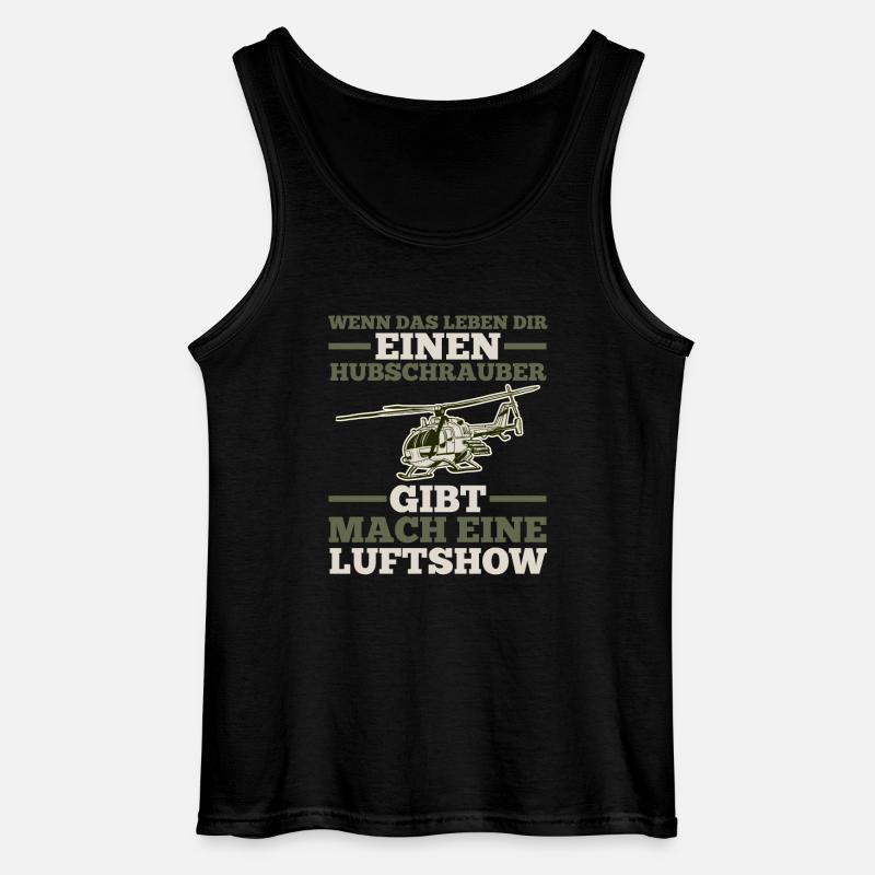 Pilot Helikopter Hubschrauber - Gildan Männer Tank Top - Schwarz