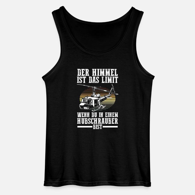Pilot Helikopter Hubschrauber - Gildan Männer Tank Top - Schwarz