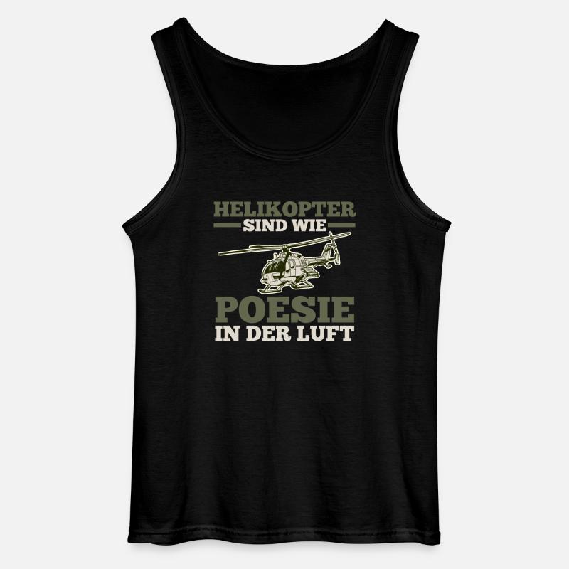 Pilot Hubschrauber Helikopter - Gildan Männer Tank Top - Schwarz