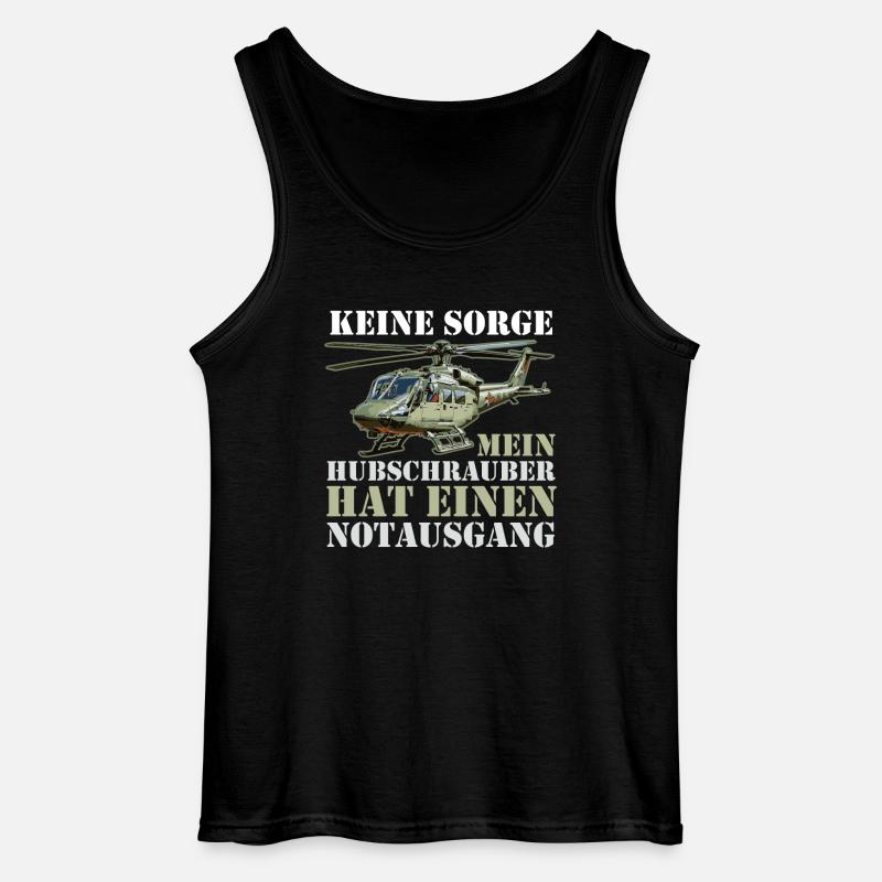 Pilot Helikopter Hubschrauber - Gildan Männer Tank Top - Schwarz