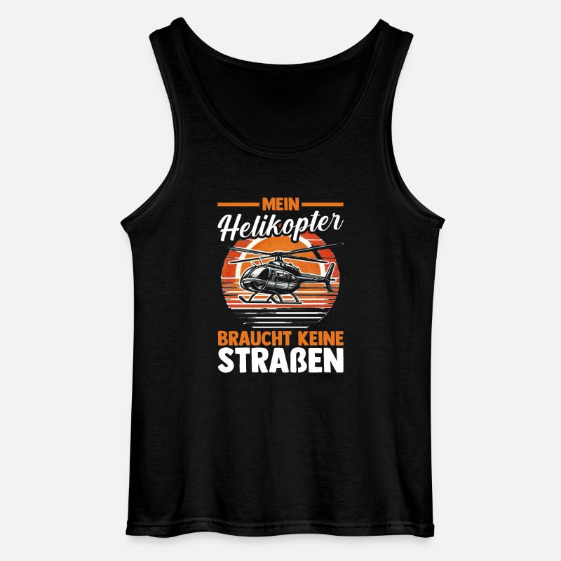 Pilot Hubschrauber Helikopter - Gildan Männer Tank Top - Schwarz