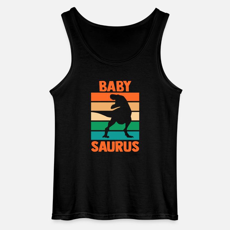 Babysaurus Dino Dinosaurier - Gildan Männer Tank Top - Schwarz