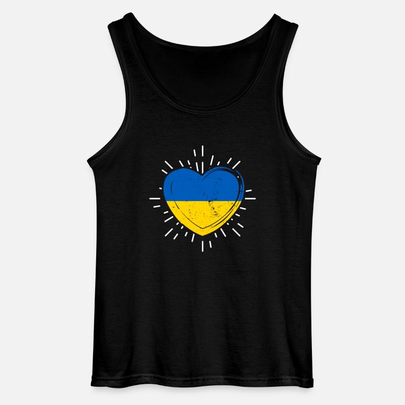 Ukrainere Ukraine - Gildan tanktop til mænd - sort