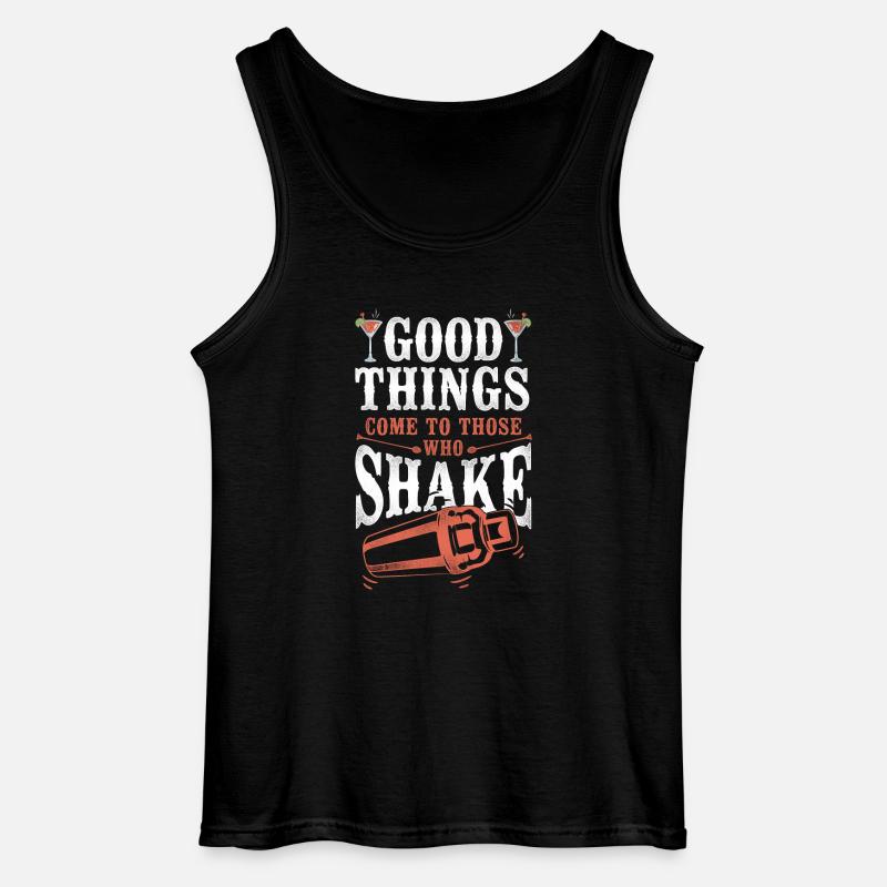 Bartender Mixologist Good Things - Gildan Men’s Tank Top - black