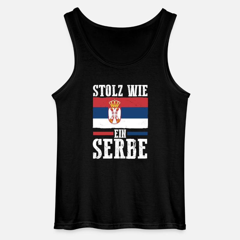 Serben Serbisch Serbien - Gildan Männer Tank Top - Schwarz