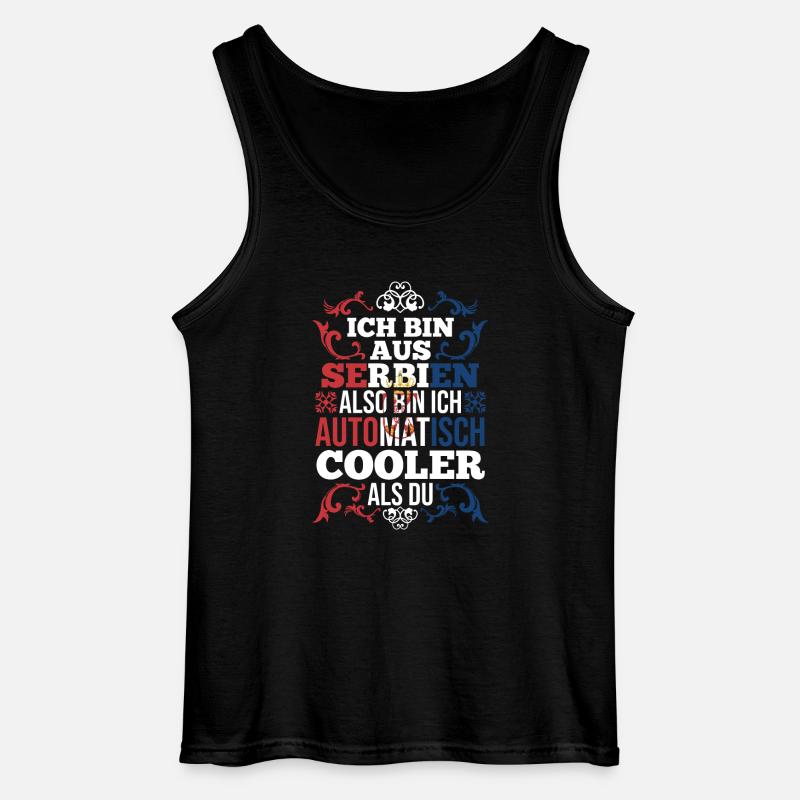 Serben Serbisch Serbien - Gildan Männer Tank Top - Schwarz