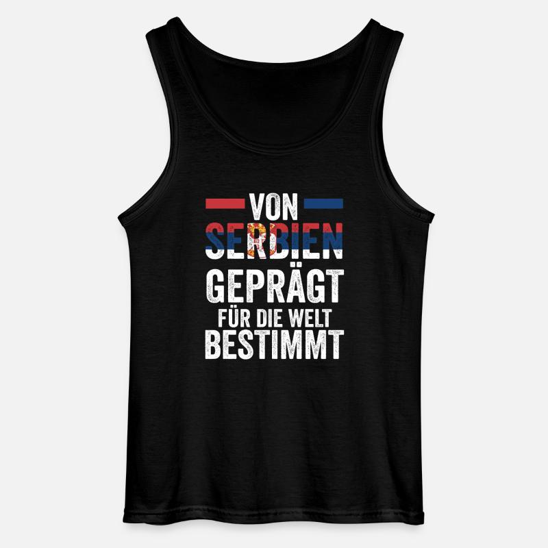 Serben Serbisch Serbien - Gildan Männer Tank Top - Schwarz