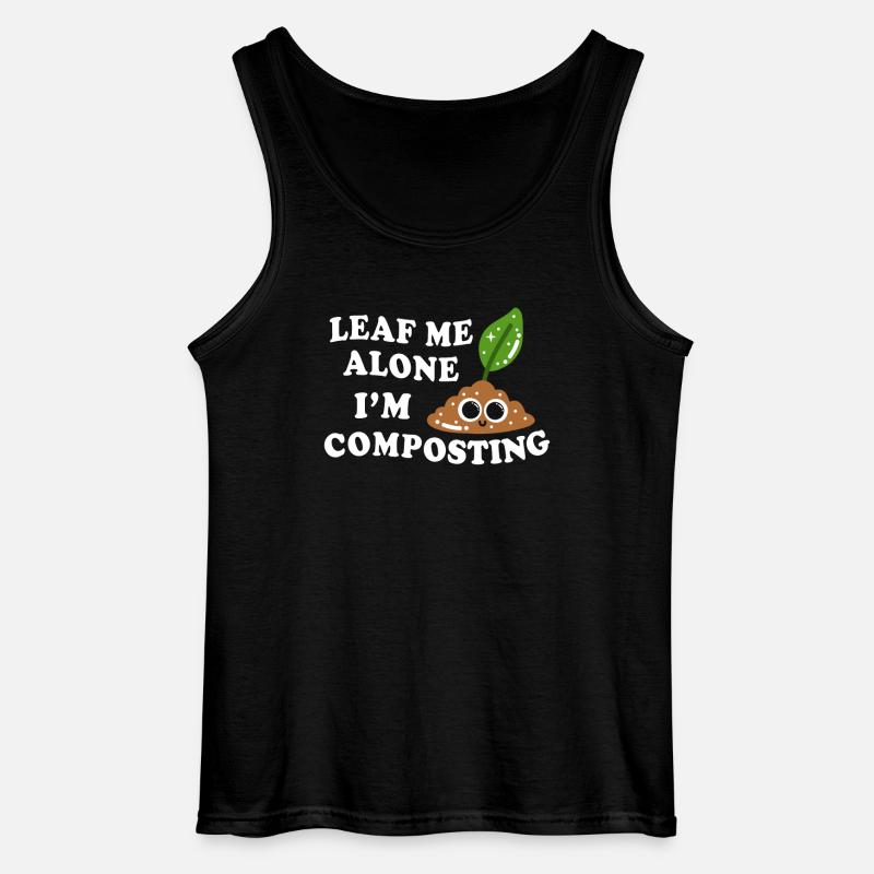 Leaf Me Alone, ich kompostiere - Gildan Männer Tank Top - Schwarz