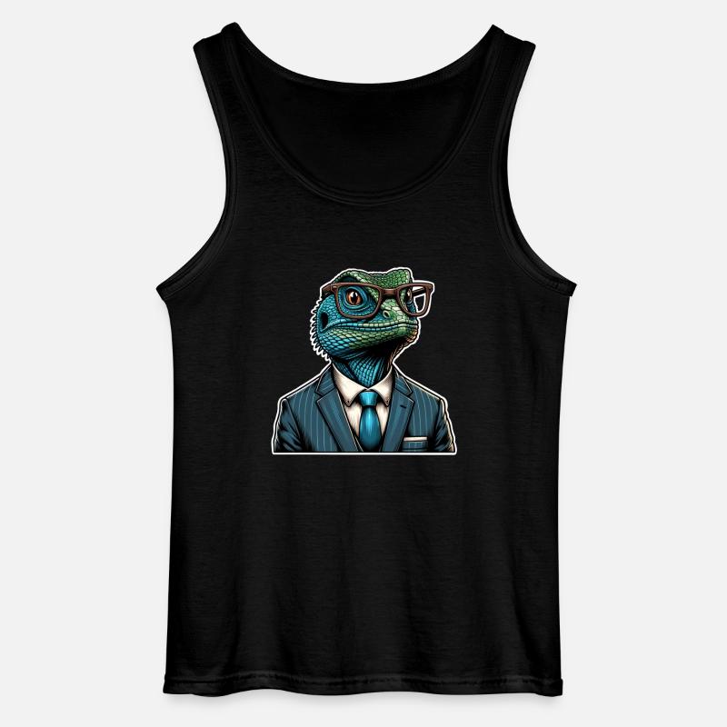 Echsperte Eidechse - Gildan Männer Tank Top - Schwarz
