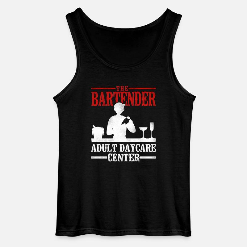 Bartender Mixologist The Bartender - Gildan Men’s Tank Top - black