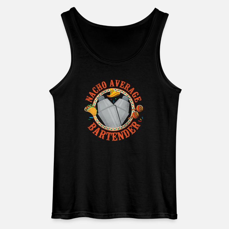 Bartender Mixologist Nacho Average - Gildan Männer Tank Top - Schwarz